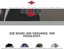 Tablet Screenshot of cocoloco-band.de